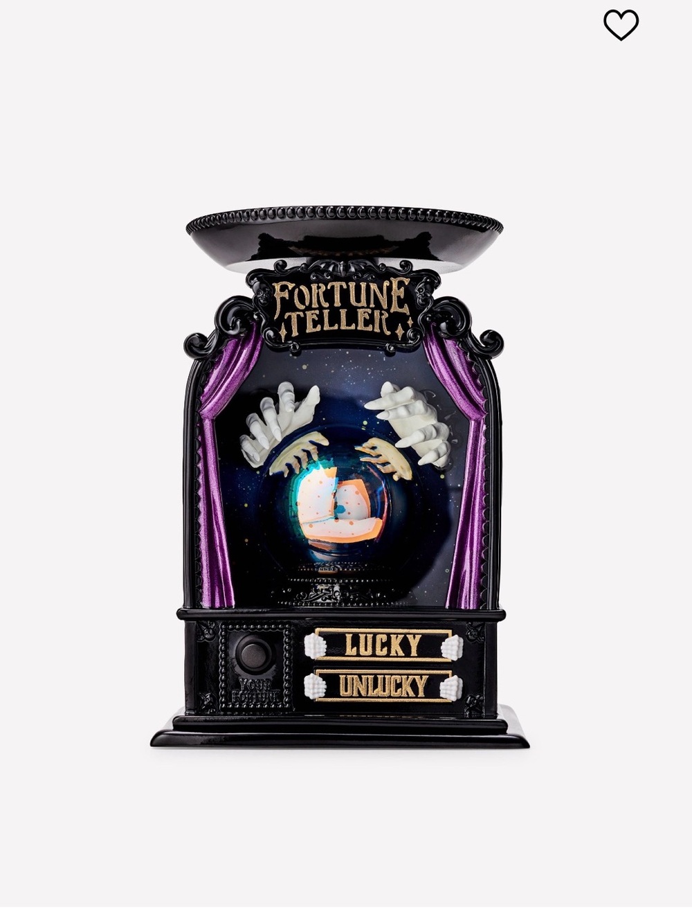 Bath & Body Works light up glow in the dark fortune telling 3 wick candle holder